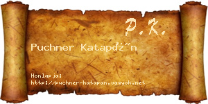 Puchner Katapán névjegykártya